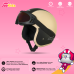 Helm Anak Bogo Polos Cream Hitam Usia 2-7 Tahun