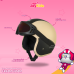 Helm Anak Bogo Polos Cream Hitam Usia 2-7 Tahun