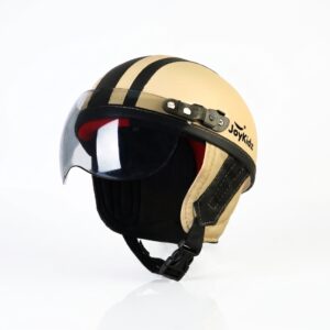 JoyKidz Helm Chip Anak Polos Usia 1-4 Tahun Cream Hitam
