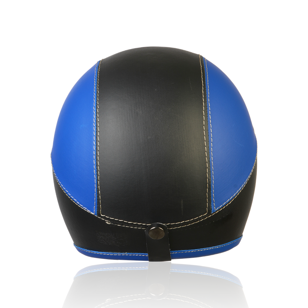 Joykidz Helm Bogo Anak SNI Retro Polos Biru Hitam Kulit Sintetis Usia 2–6 Tahun Unisex - Gambar 6