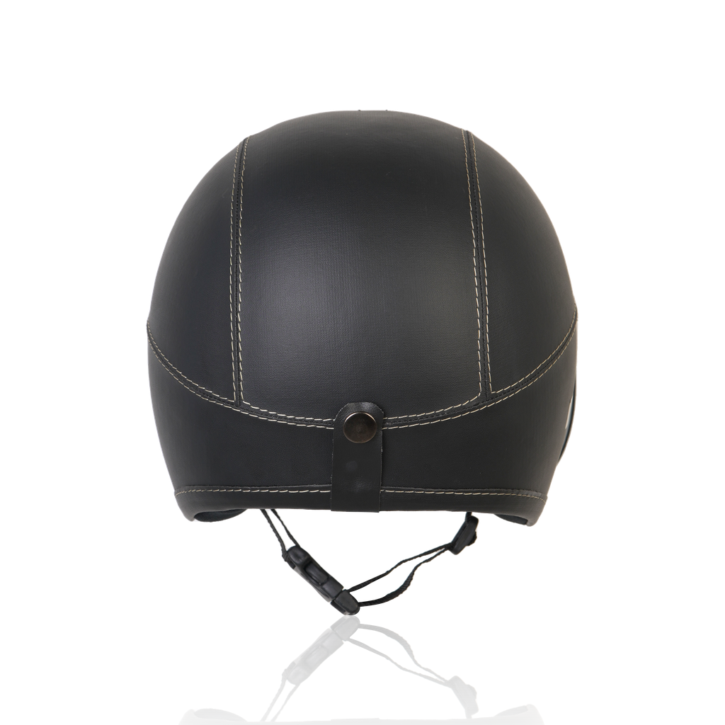 Joykidz Helm Bogo Anak SNI Retro Polos Hitam Polos Kulit Sintetis Usia 2–6 Tahun Unisex - Gambar 6