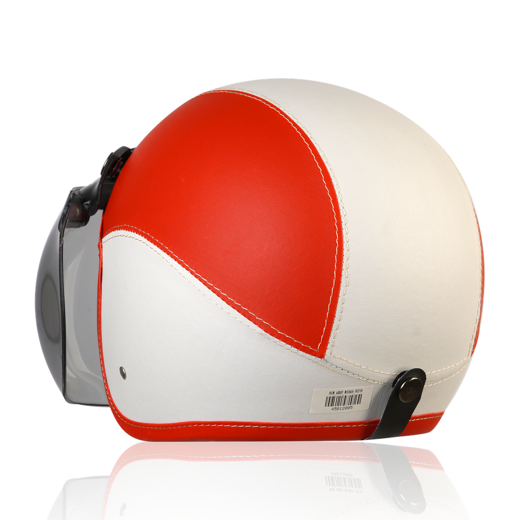 Joykidz Helm Bogo Anak SNI Retro Polos Merah Putih Kulit Sintetis Usia 2–6 Tahun Unisex - Gambar 5