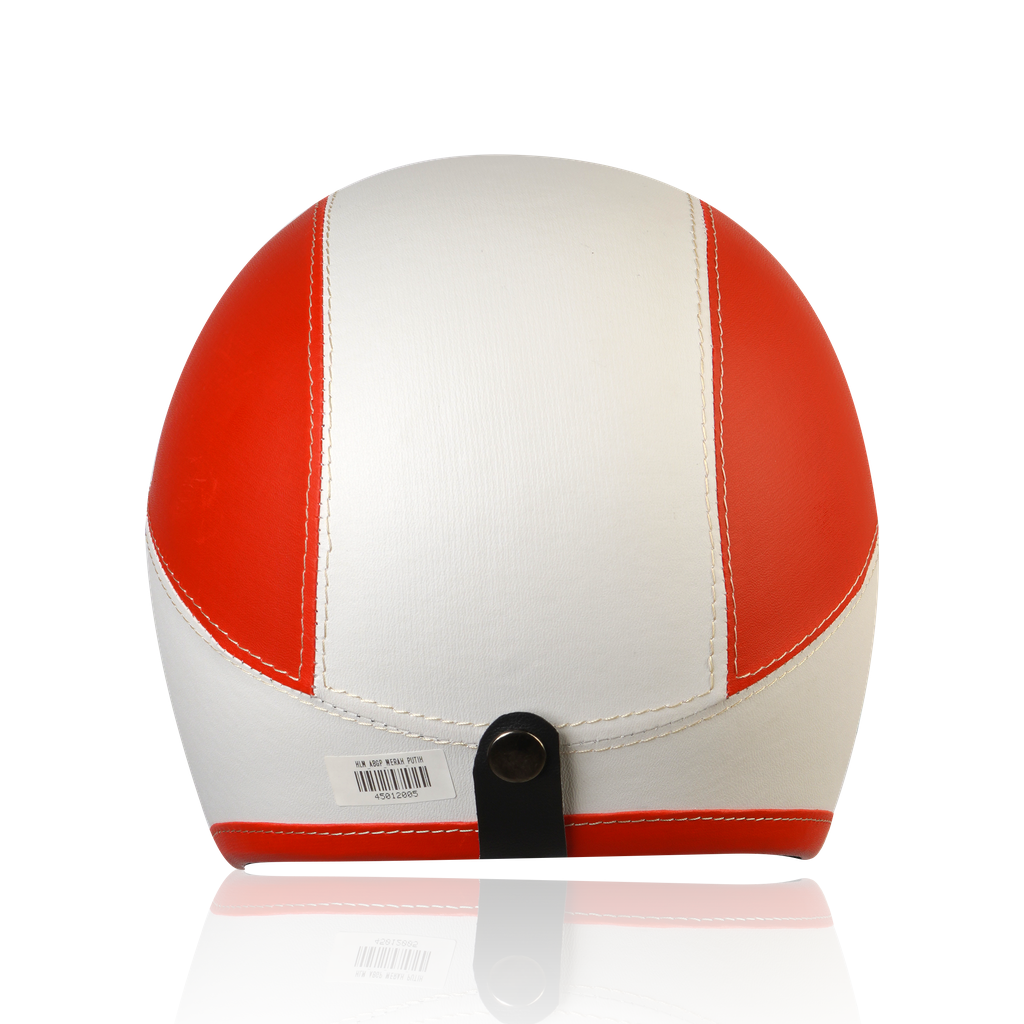 Joykidz Helm Bogo Anak SNI Retro Polos Merah Putih Kulit Sintetis Usia 2–6 Tahun Unisex - Gambar 6