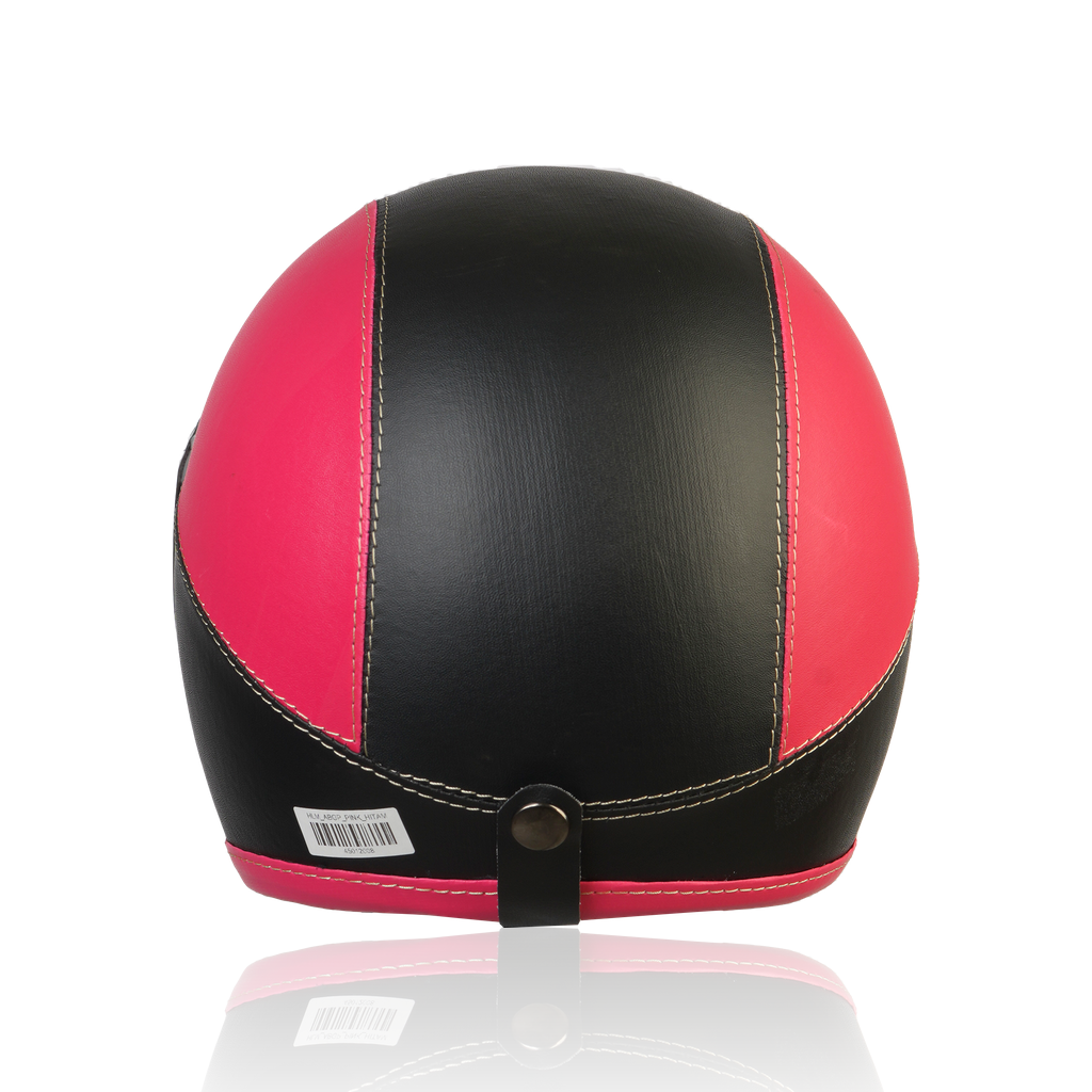 Joykidz Helm Bogo Anak SNI Retro Polos Pink Hitam Kulit Sintetis Usia 2–6 Tahun Unisex - Gambar 6