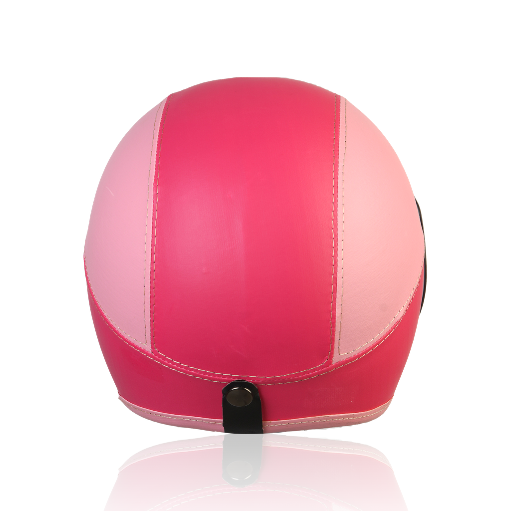 Joykidz Helm Bogo Anak SNI Retro Polos Pink Muda Pink Tua Kulit Sintetis Usia 2–6 Tahun Unisex - Gambar 6