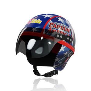 Joykidz Helm Sepeda Anak Model Retro Chips Karakter Captain America Usia 1-4 Tahun