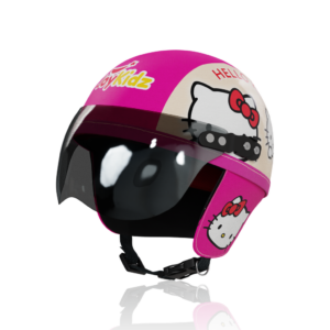 Joykidz Helm Sepeda Anak Model Retro Chips Karakter Hello Kitty Cream Pink Usia 1-4 Tahun
