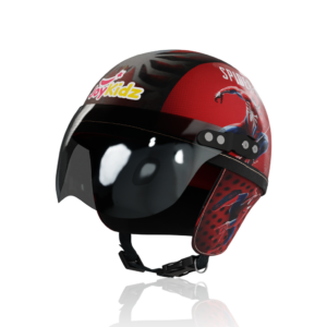 Joykidz Helm Sepeda Anak Model Retro Chips Karakter Spiderman Merah Usia 1-4 Tahun